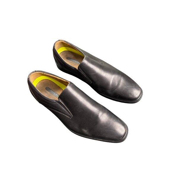 Florsheim Men's Midtown Black Leather Square Toe Slip-On Loafers 10 - Picture 2 of 7